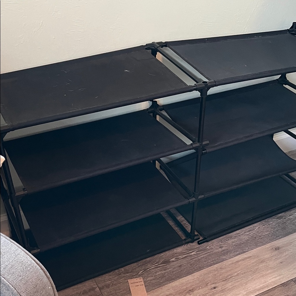 Black Shoe Rack Organizer